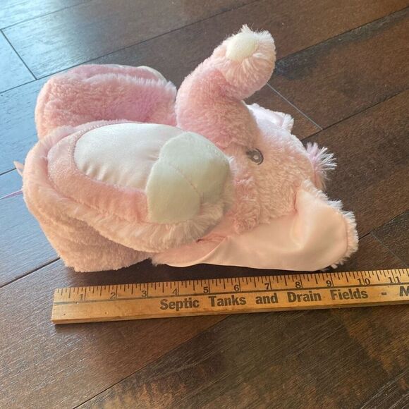 Aurora baby pink plush elephant stuffed animal 9 inches - Picture 6 of 7